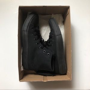 Black high top converse